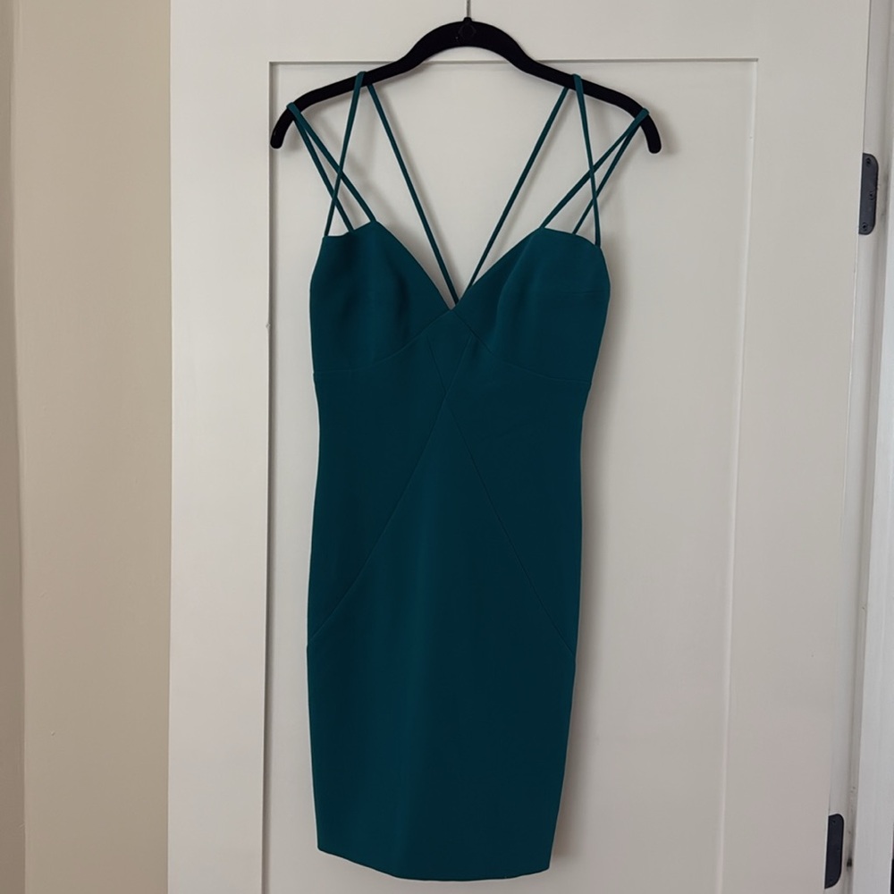 Black Halo Behatti Strappy Dress Sz 6 EUC